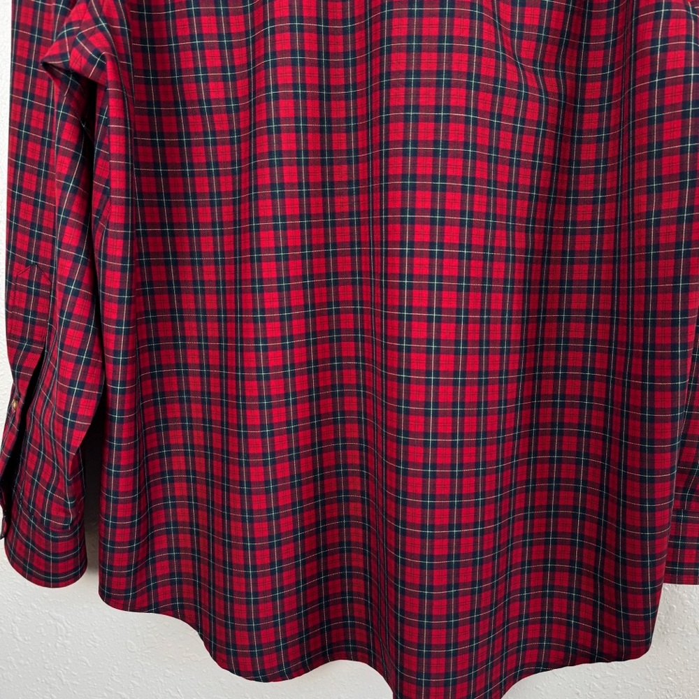 Vintage Sir Pendleton wool ruthven tartan plaid red button down shirt L - Picture 8 of 11